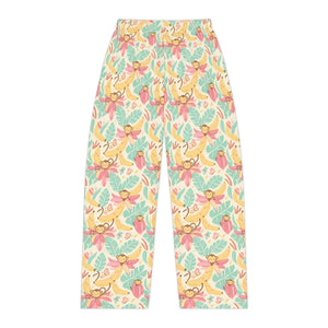 Floral Tropical Banana Monkey Pajama Pants - Dipaliz - Pajamas
