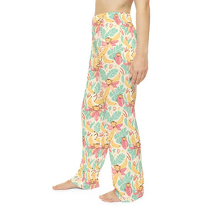Floral Tropical Banana Monkey Pajama Pants - Dipaliz - Pajamas