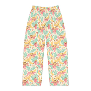 Floral Tropical Banana Monkey Pajama Pants - Dipaliz - Pajamas