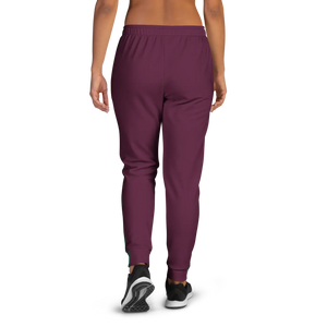 Women’s Plum Jogger Pants with Multicolor Side Stripe | Track Joggers - s
