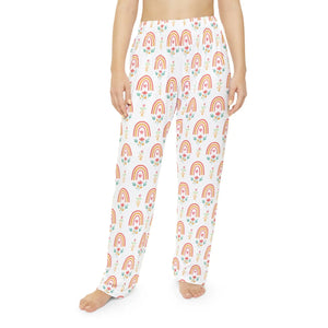 Women’s Rainbow Pajama Pants, Pastel Boho Rainbows Sleepwear - Pajamas