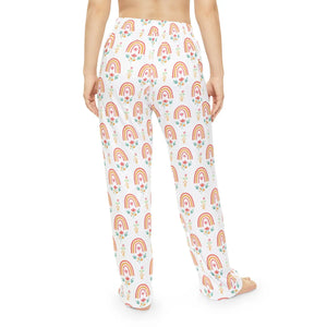 Women’s Rainbow Pajama Pants, Pastel Boho Rainbows Sleepwear - Pajamas