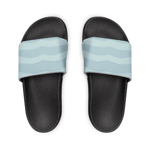 Women’s Removable-strap Sandals – Light Blue Slide with Interchangeable Strap