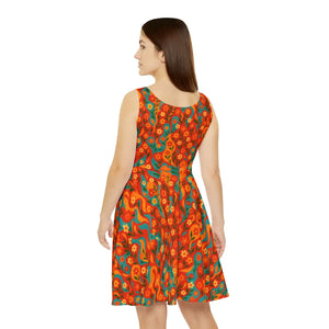 Women’s Skater Dress – Premium Floral Boho - Dipaliz - Dresses - Xs