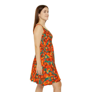 Women’s Skater Dress - Premium Floral Boho Print - Dipaliz - Dresses