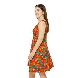Women’s Skater Dress - Premium Floral Boho Print - Dipaliz - Dresses