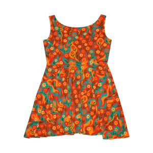 Women’s Skater Dress - Premium Floral Boho Print - Dipaliz - Dresses