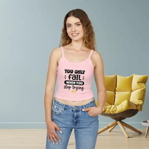 Spaghetti Strap Tank - Ring-spun Cotton Flattering Fit - Dipaliz - Solid Pink Blend / Xs - Tops