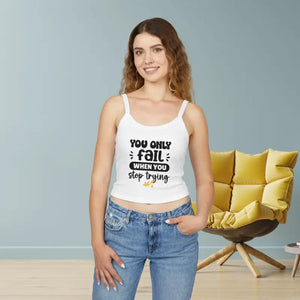 Spaghetti Strap Tank - Ring-spun Cotton Flattering Fit - Dipaliz - Solid White Blend / Xs - Tops