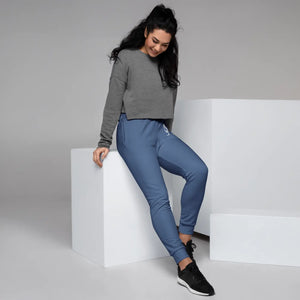 Women’s Steel Blue Jogger Pants with Scorpion Graphic | Athletic Track Joggers - s