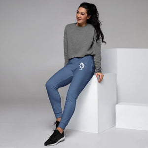 Women’s Steel Blue Jogger Pants with Scorpion Graphic | Athletic Track Joggers - s