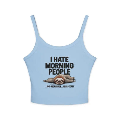 Sloth Lovers’ Airlume Tank: Perfect for Hating Morning People - Tank Top