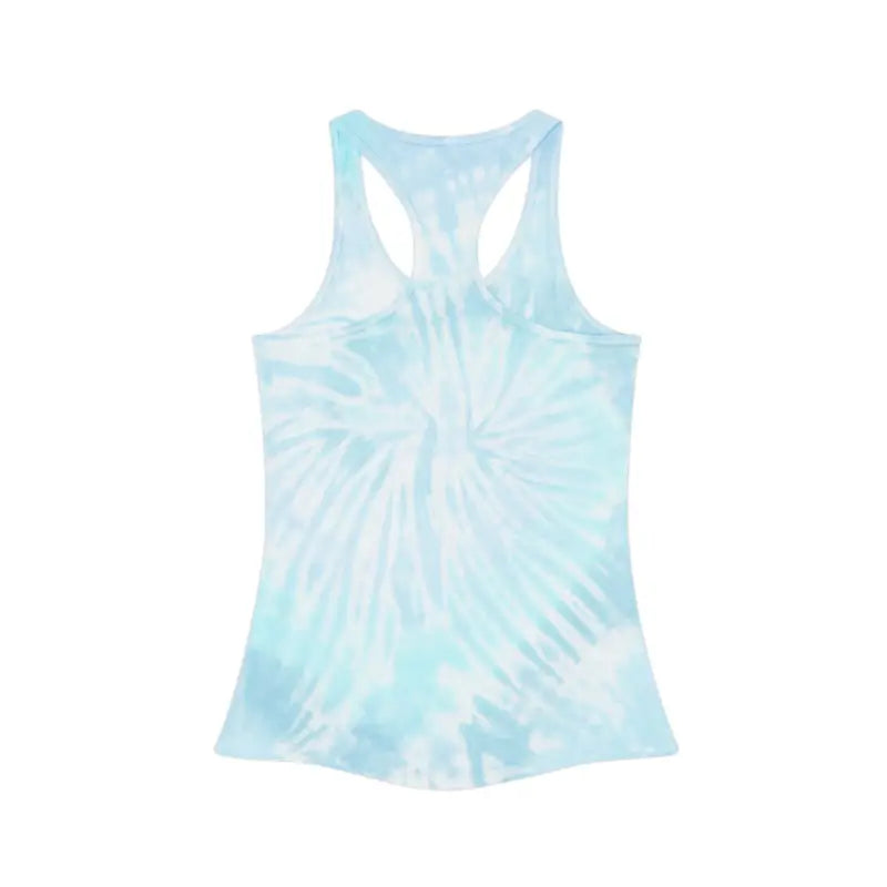 Turn Heads with Women’s Tie Dye Racerback - Flower Hat Style - Tank Top