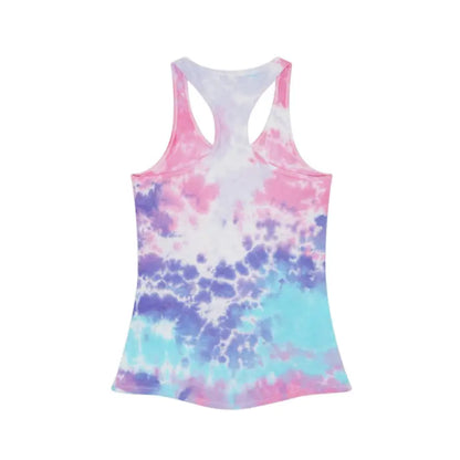 Turn Heads with Women’s Tie Dye Racerback - Flower Hat Style - Tank Top