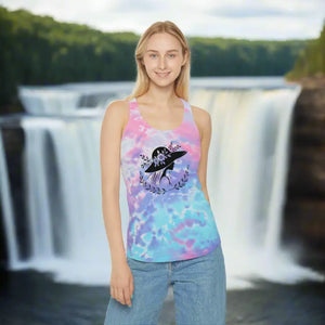 Women’s Tie Dye Racerback Tank Top - Bold Patterns - Dipaliz - Tops