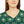 Women’s V-neck Long Sleeve, Green Floral Sunburst All-over Print - T-shirts
