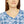 Women’s V-neck Long Sleeve Shirt, Blue Geometric Tile Print - T-shirts - Xs