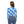 Women’s V-neck Long Sleeve Shirt, Blue Retro Bubble Allover Print - T-shirts - Xs