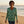 Women’s V-neck Long Sleeve Shirt, Green Swirl All-over Print - T-shirts