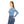 Blue Ikat All‑over Print Women’s V‑neck Long Sleeve Top - T-shirts - Xs