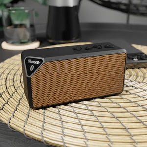Wood Print Bluetooth Speaker Rich Sound Design - Dipaliz - 4.25’’ x 2.25’’ / Black - Speakers