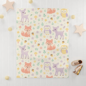 Woodland Friends Baby Blanket – Soft Fleece - Dipaliz - Blankets