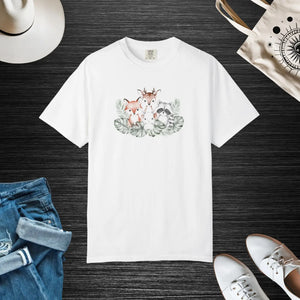 Cute Watercolor Woodland Friends Tee - Cotton - Dipaliz - T-shirts - s