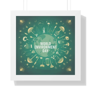 World Environment Day Framed Vertical Poster - Dipaliz - Posters Prints & Visual Artwork