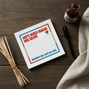 World Famous Bbq Recipe Sticky Note Pad - Dipaliz - Notes