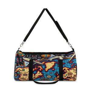 World Map Duffel Bag - Polyester Oxford Canvas - Dipaliz - Bags