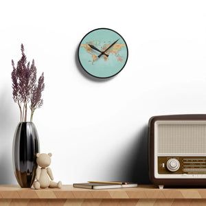 World Map Acrylic Wall Clock – Living Room - Dipaliz - Clocks