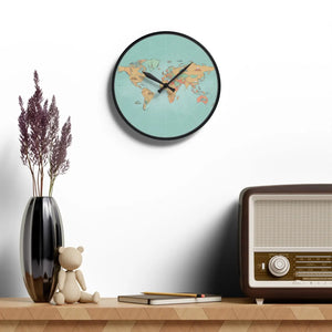 World Map Acrylic Wall Clock – Living Room - Dipaliz - Clocks