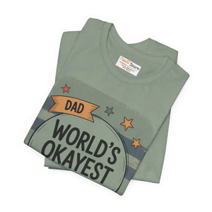 Soft Cotton Worlds Okayest Dad Tee - Jokes Apparel - Dipaliz - T-shirts