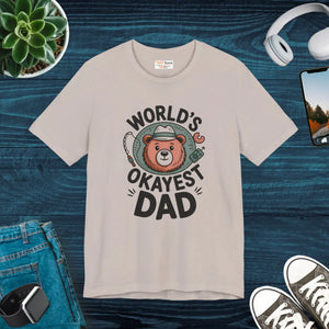 Funny Okayest Dad Tee - Casual Apparel - Dipaliz - T-shirts - Xs