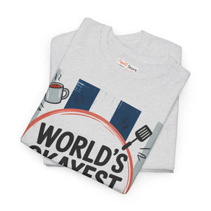 Humorous Okayest Dad Unisex Heavy Cotton Tee Father Gift - Dipaliz - T-shirts