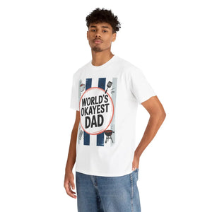 Humorous Okayest Dad Unisex Heavy Cotton Tee Father Gift - Dipaliz - T-shirts