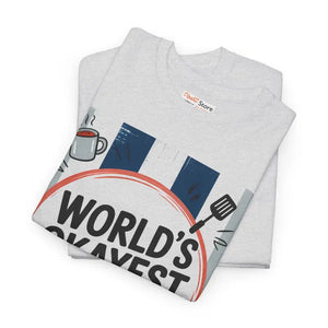 Okayest Dad Unisex Heavy Cotton Tee Humorous Shirt - Dipaliz - T-shirts