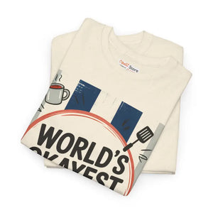 Okayest Dad Unisex Heavy Cotton Tee Humorous Shirt - Dipaliz - T-shirts