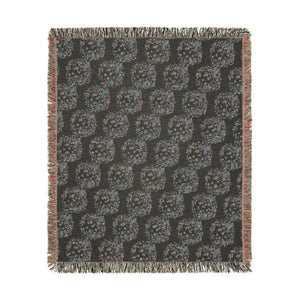 Woven Blanket, Reversible Floral Pattern Throw (cozy Modern Home Accent) - Blankets
