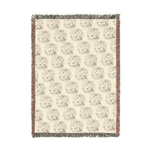 Woven texture and soft colour edges of the DipaliZ floral throw