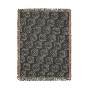 Woven Blanket, Reversible Floral Pattern Throw (cozy Modern Home Accent) - Blankets