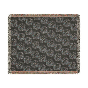 Woven Blanket, Reversible Floral Pattern Throw (cozy Modern Home Accent) - Blankets