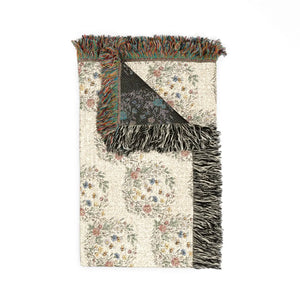 Graphic botanical woven throw by DipaliZ for modern living rooms