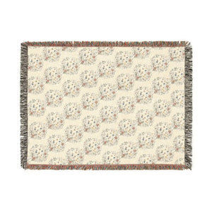 Woven Blanket, Reversible Floral Pattern Throw (cozy Modern Home Accent) - Blankets
