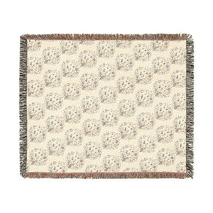 Large open bloom and broad leaf detail, DipaliZ reversible woven design