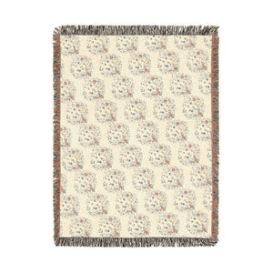 Woven Blanket, Reversible Floral Pattern Throw (cozy Modern Home Accent) - Blankets