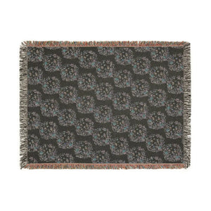 Woven Blanket, Reversible Floral Pattern Throw (cozy Modern Home Accent) - Blankets