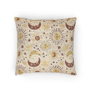 Woven Pillow - Boho Celestial Moon Sun Decorative Throw - Dipaliz - Artwork / 17’’ × 18’’ - Pillows