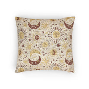 Woven Pillow - Boho Celestial Moon Sun Decorative Throw - Dipaliz - Artwork / 17’’ × 18’’ - Pillows