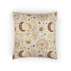 Woven Pillow - Boho Celestial Moon Sun Decorative Throw - Dipaliz - Artwork / 17’’ × 18’’ - Pillows
